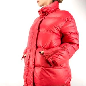 SPACE SIMONA CORSELLINI fiery red down jacket  Size -2